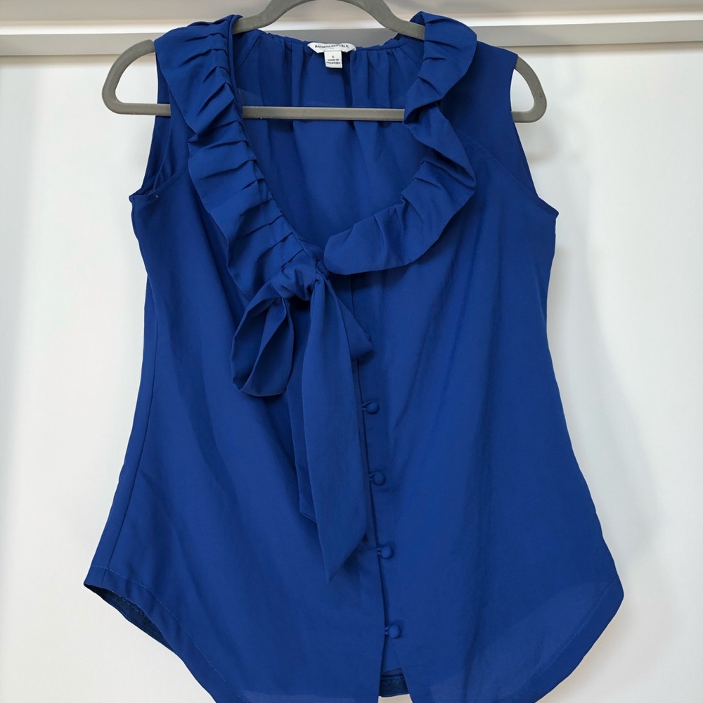 Royal Blue Banana Republic Sleeveless Blouse